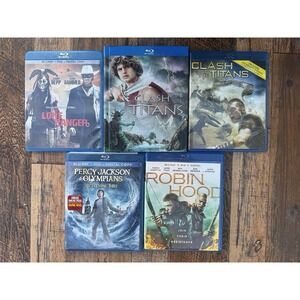 Blu-ray DVD Movie Lot Fantasy Action Robin Hood Percy Jackson Titans